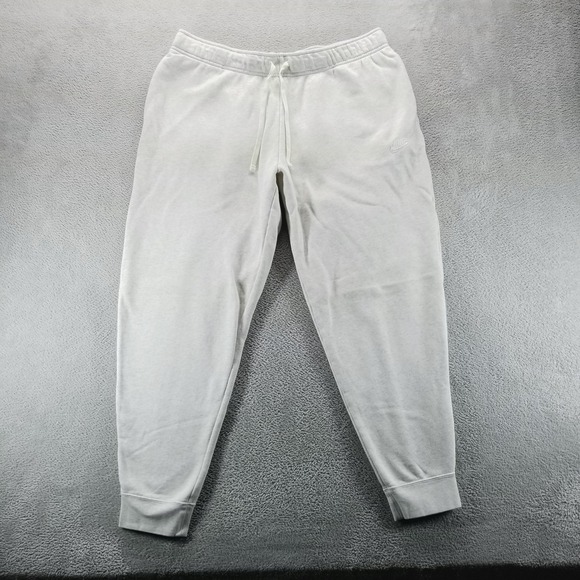 Nike Sweatpants Mens XL White Joggers Gym Training Comfort Drawstring Pockets a - Picture 1 of 9